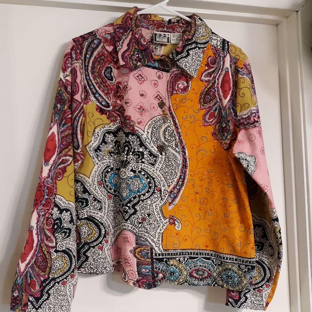 BRIGHT & BEAUTIFUL MULTICOLORED JACKET, M